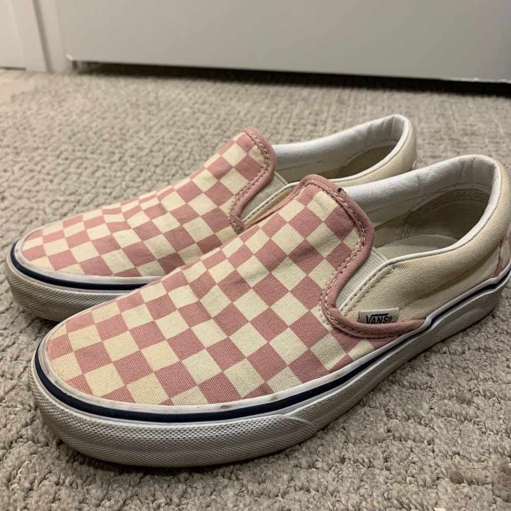Vans Pink and White Checkered Vans